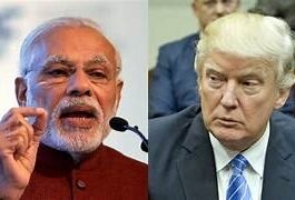 प्रधानमंत्री नरेंद्र मोदी और डोनाल्ड ट्रंप की अलग-अलग फ्रेम में तस्वीरें, भारत-अमेरिका के बीच रणनीतिक चर्चा और कूटनीतिक संवाद का प्रतीक।